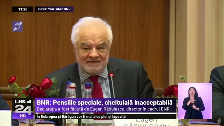 Avertisment de la BNR privind costul pensiilor speciale: "Sunt o cheltuiala bugetara insuportabila"