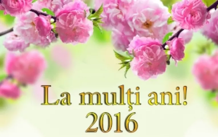 Noul An 2016  sa va aduca din plin bucurii,  realizari remarcabile, sanatate, lumina si fericire