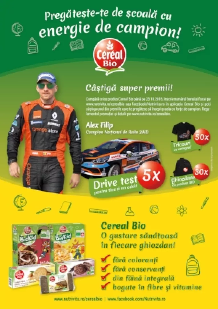 Toamna asta incarca-te cu energie verde: castiga super premii cu Cereal BIO!
